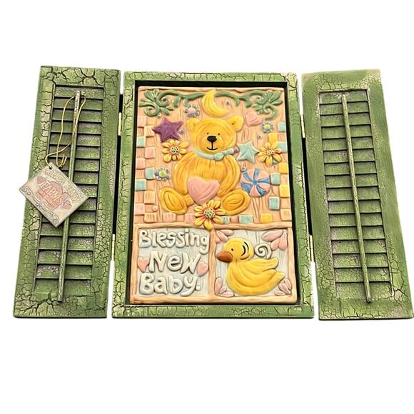 Copper Honey Farms Linda Jacque Green New Baby Picture Decor New in Box - Picture 2 of 7